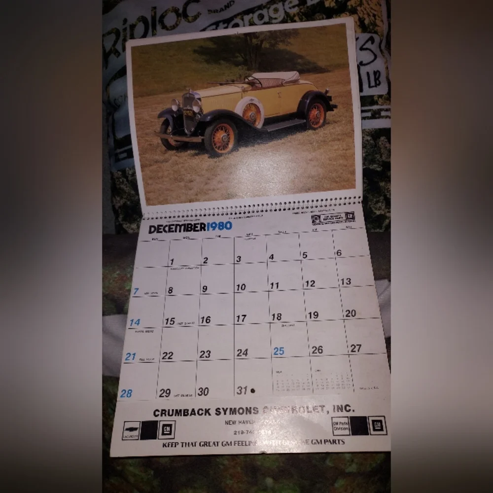 ☆NWOT Crumback Symons Chevrolet, Inc. 1980 Calandar☆